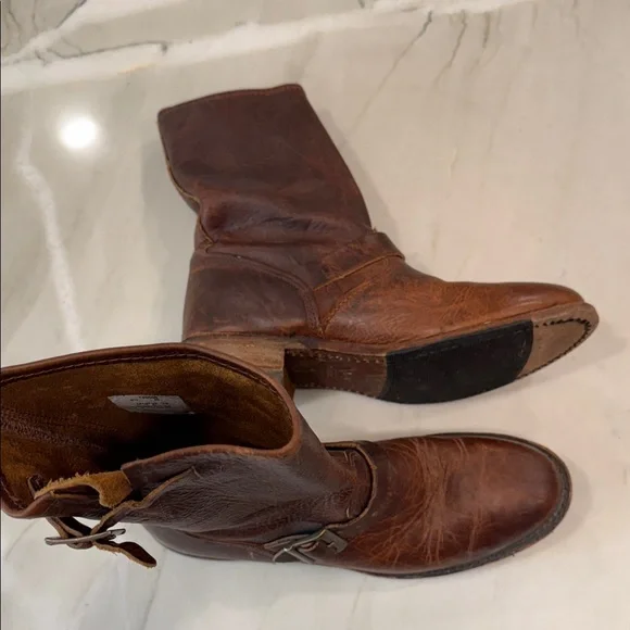 Brown Leather women’s Boots 8.5 - Picture 2 of 11